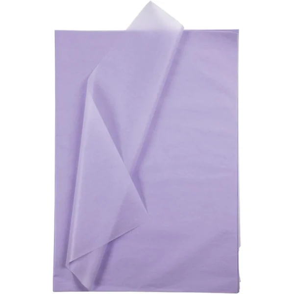Silkepapir, 10 Ark, 50x70 cm Lys lilla