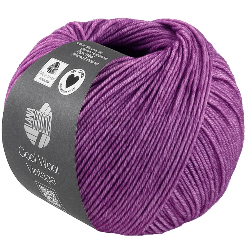 Lana Grossa Cool Wool Vintage 96 Rødviolet