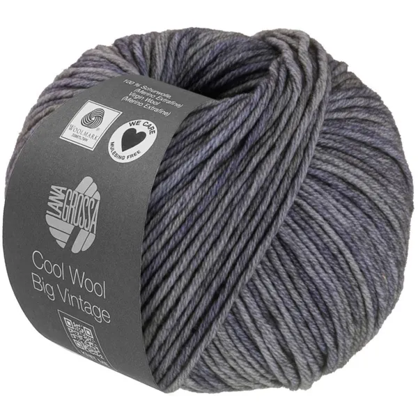 Lana Grossa Cool Wool Big Vintage 91 Mørkegrå
