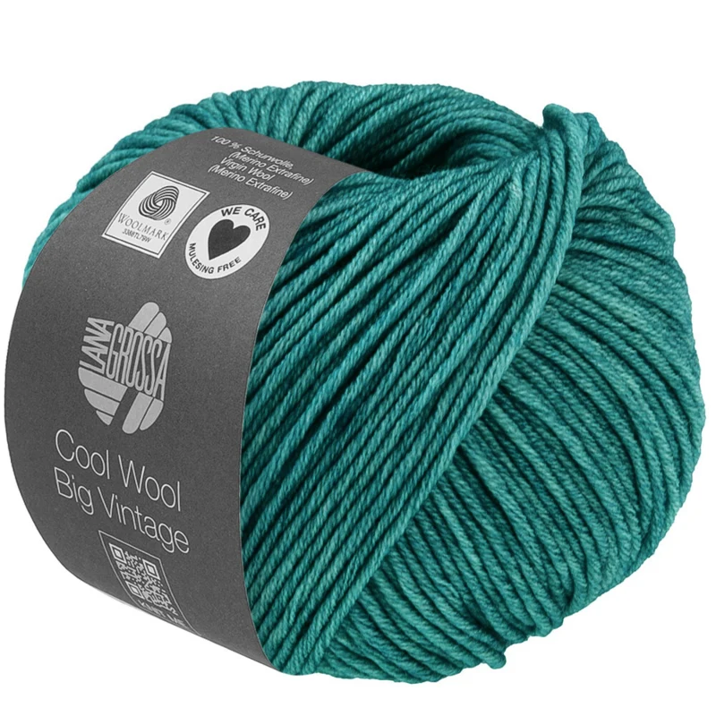 Lana Grossa Cool Wool Big Vintage 98 Petrolgrøn