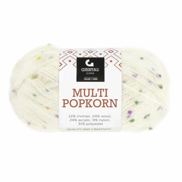 Gjestal Multi Popkorn 501 Hvid