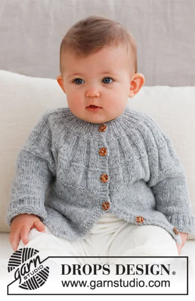 43-6 Sweet Gleam Cardigan by DROPS Design
