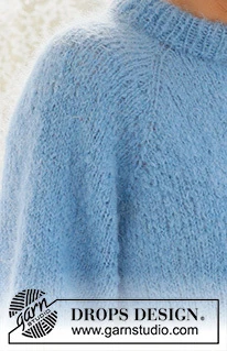 231-57 Blueberry Cream Sweater by DROPS Design