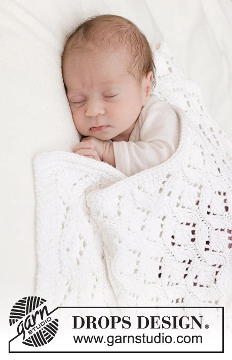 46-4 Bright Cuddles Blanket by DROPS Design