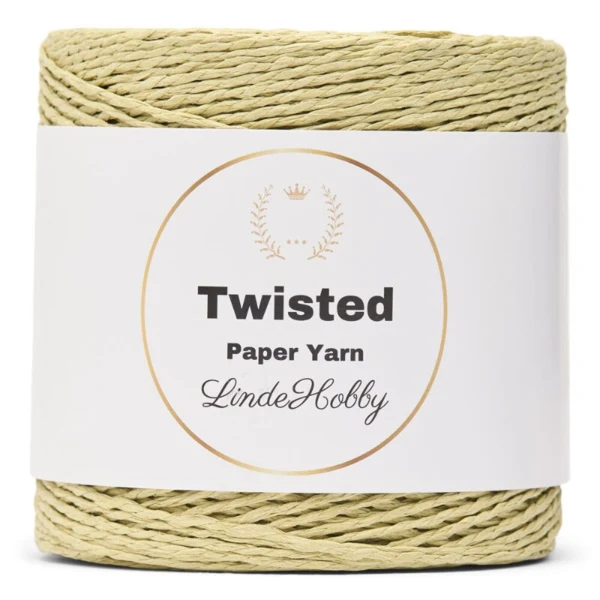LindeHobby Twisted Paper Yarn 22 Salviegrøn