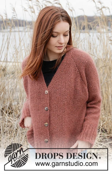 245-21 Copper River Cardigan by DROPS Design