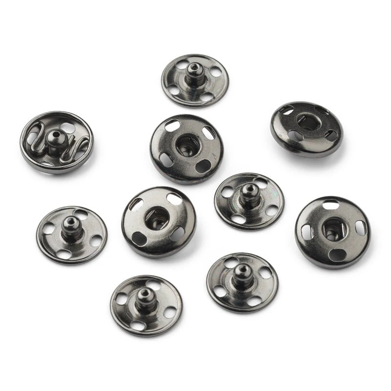 LindeHobby Trykknapper, Sort, 5 sæt 10 mm