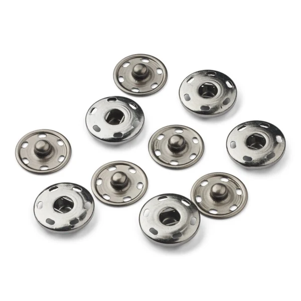 LindeHobby Trykknapper, Sort, 5 sæt 19 mm