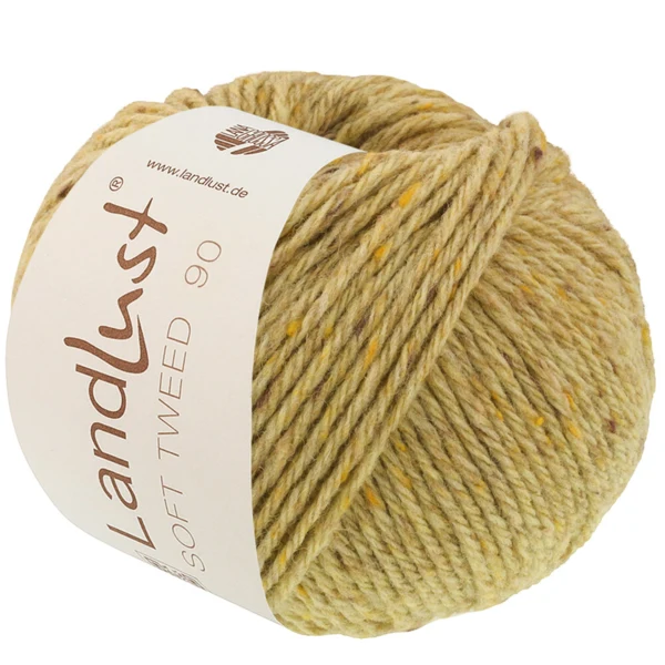Lana Grossa Landlust Soft Tweed 90 34 Grønbeige meleret