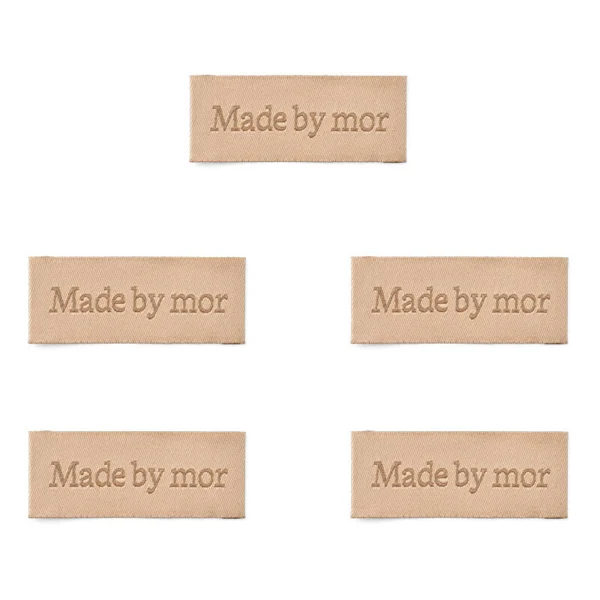 LindeHobby Labels Made By (6 cm x 2 cm), Natur, 5 stk