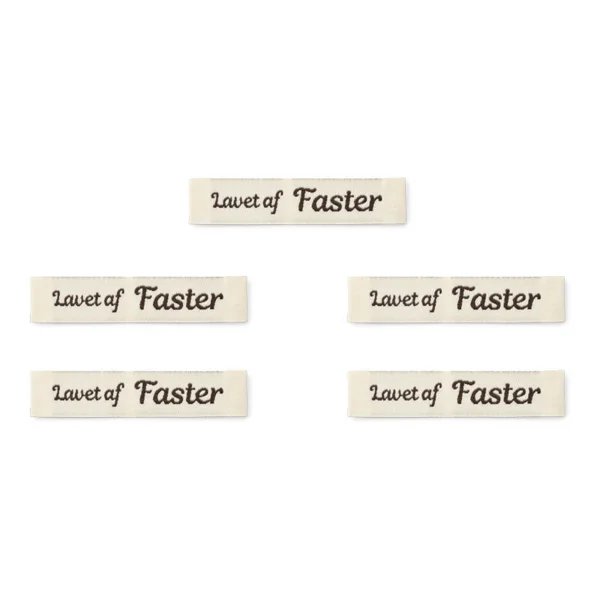 LindeHobby Lavet af Label (7 cm x 1 cm), Natur, 5 stk