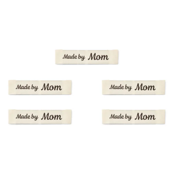 LindeHobby Made By Label (7 cm x 1 cm), Natur, 5 stk Made by Mom