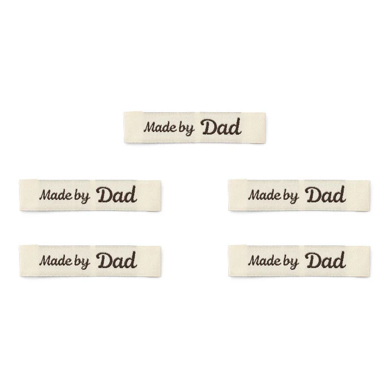 LindeHobby Made By Label (7 cm x 1 cm), Natur, 5 stk Made by Dad