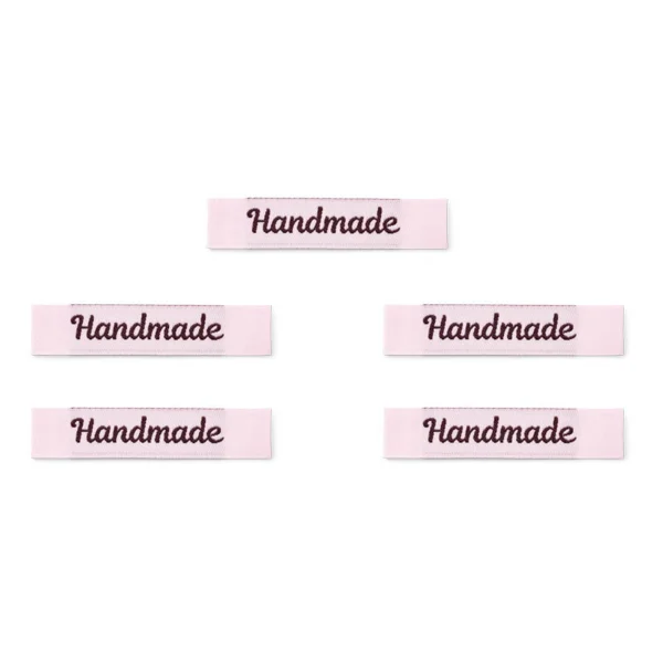 LindeHobby Handmade Label, Lang Lyserød, Magnolia Script
