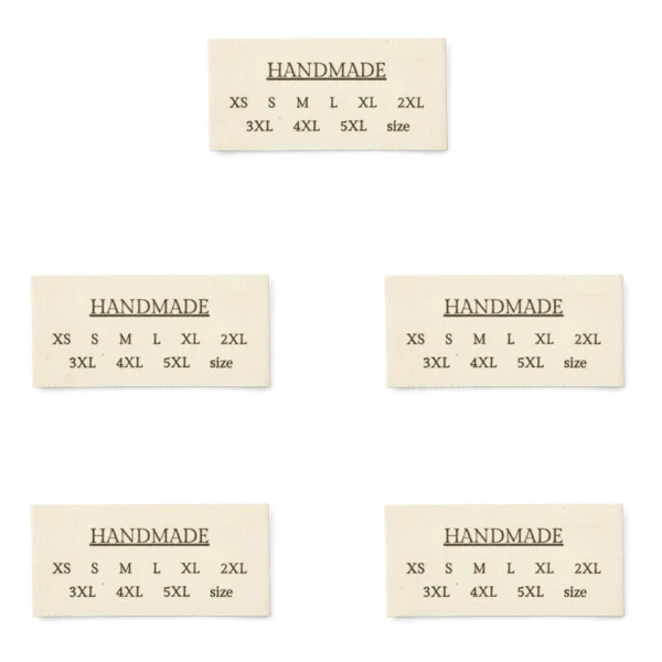 LindeHobby Handmade Med Størrelser Label (6 cm x 3 cm), 5 stk