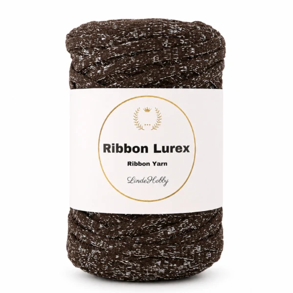 LindeHobby Ribbon Lurex 15 Brown Silver