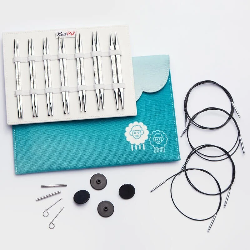 KnitPro Nova Cubics Udskiftelige Rundpindesæt Deluxe