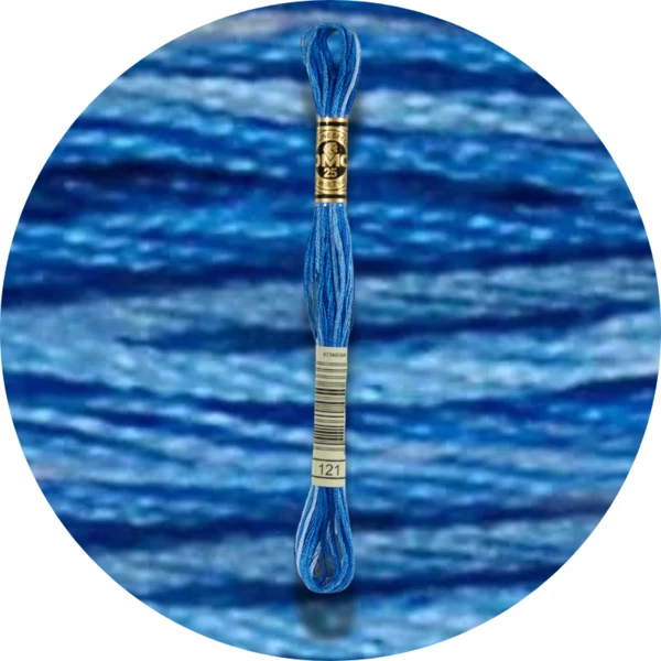 DMC Mouliné Spécial 25 Broderigarn, Farveskiftende 0121