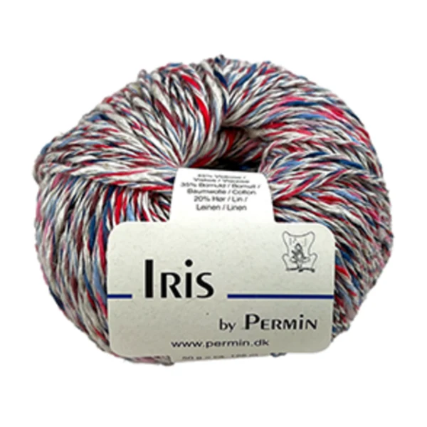 Permin Iris 09 Rød/blå