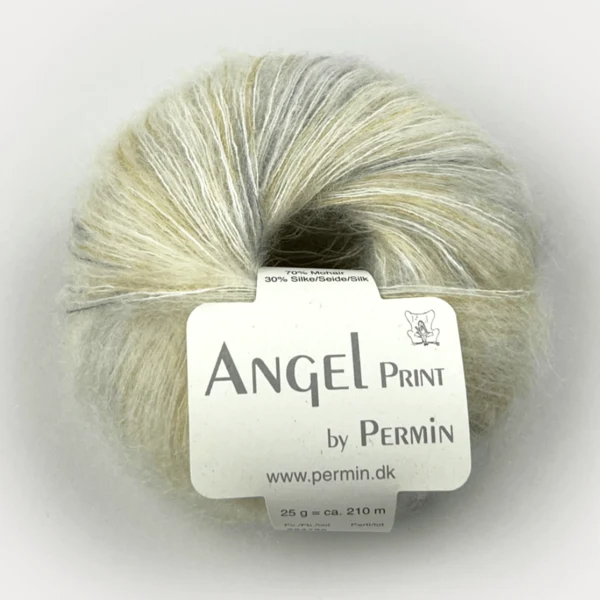 Permin Angel Print 66 Råhvid