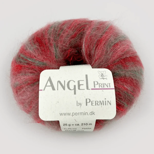 Permin Angel Print 59 Rød/Grøn
