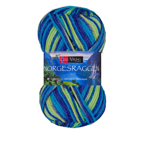 Viking Norgesraggen 852 Multi blå/grøn