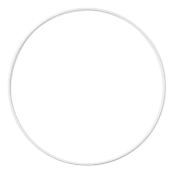 HobbyArts Metalring til uro og drømmefanger, Hvid, 1 stk 25 cm
