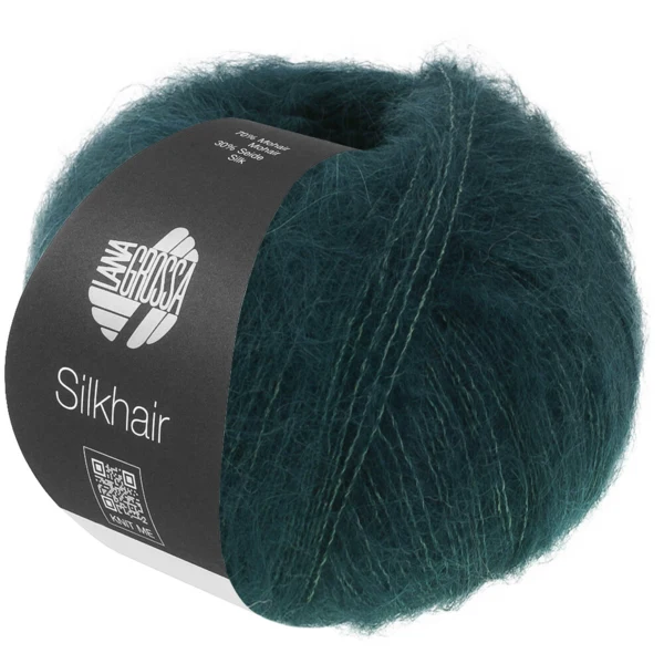 Lana Grossa Silkhair 231 Sortgrøn