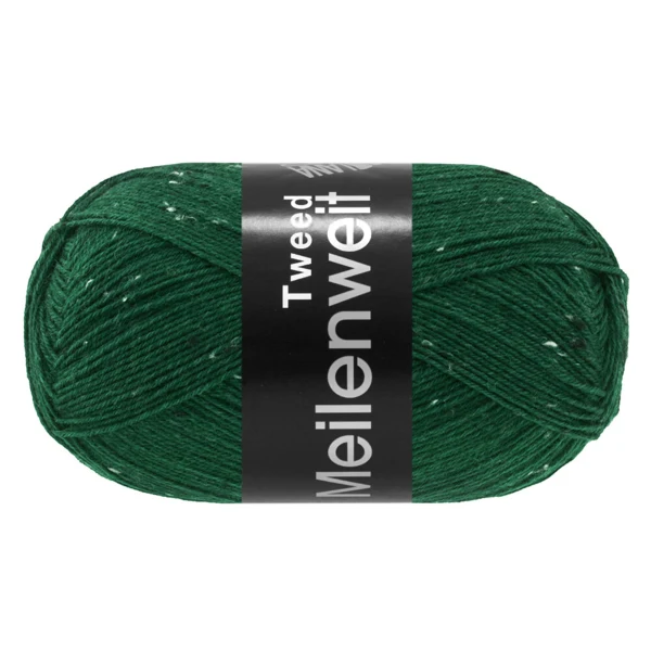 Lana Grossa Meilenweit 100 Tweed 183 Flaskegrøn