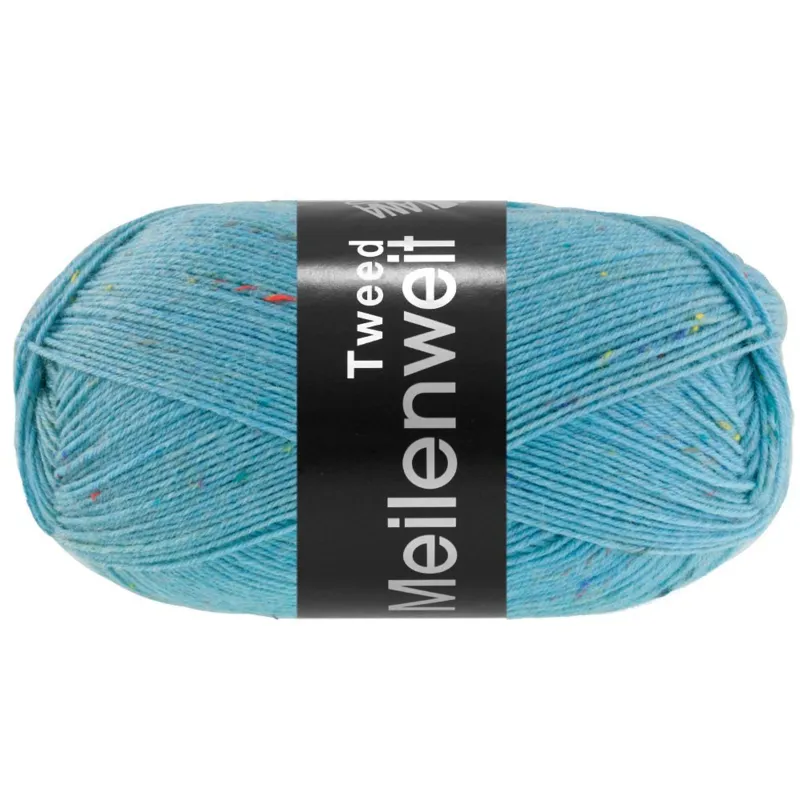 Lana Grossa Meilenweit 100 Tweed 181 Lys petrolium