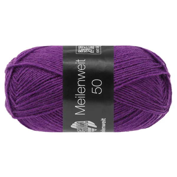 Lana Grossa Meilenweit 50 1426 Mørkviolet