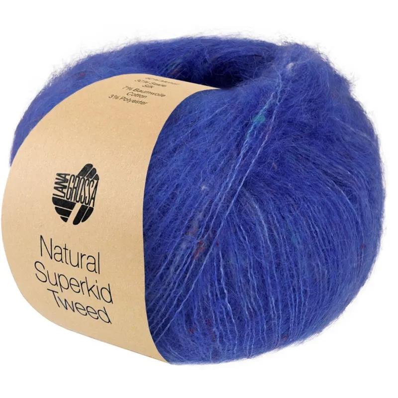 Lana Grossa Natural Superkid Tweed 635 Blækblå