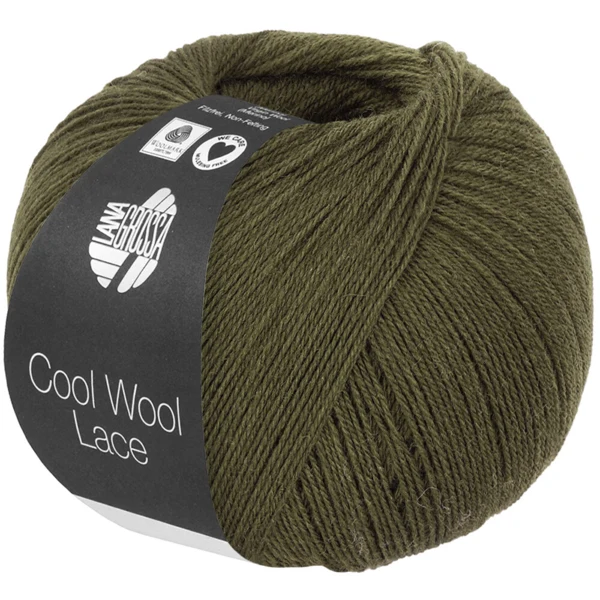 Lana Grossa Cool Wool Lace 70 Grønbrun