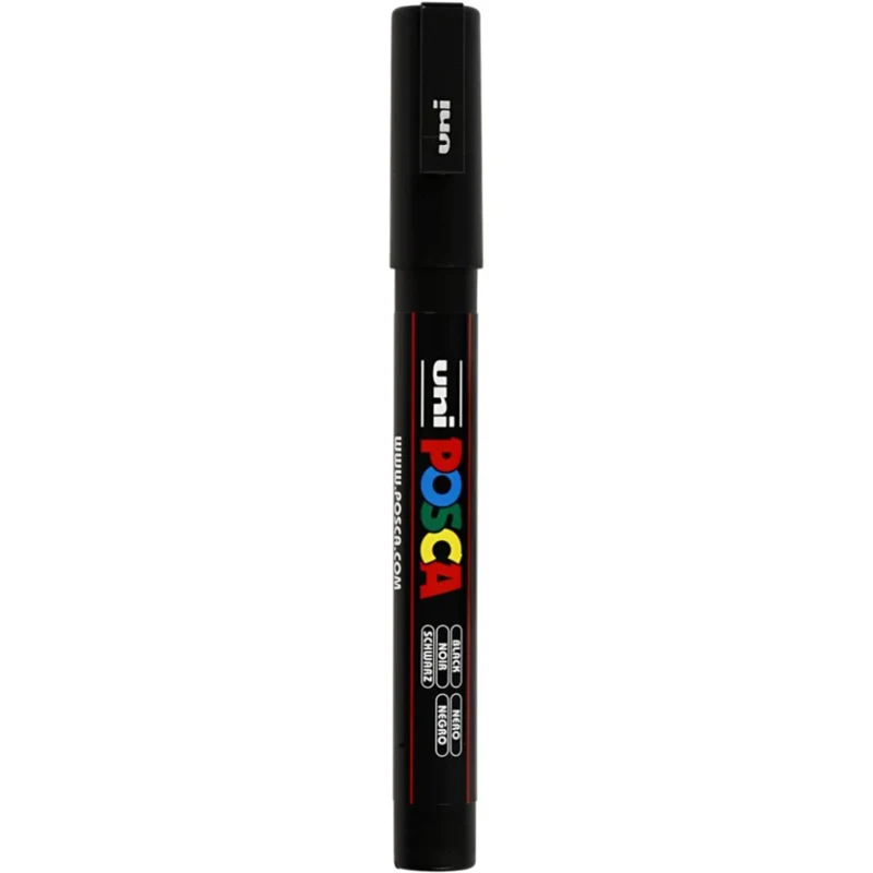 Posca Tusch, 0.9-1.3 mm, 1 stk. Sort