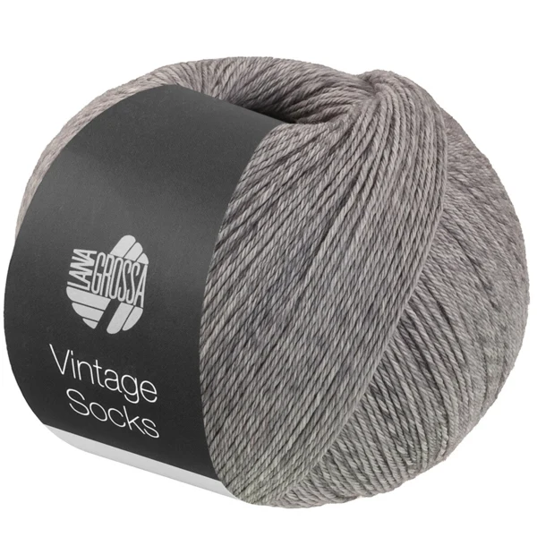 Lana Grossa Vintage Socks 1020 Lysegrå/mørkegrå meleret