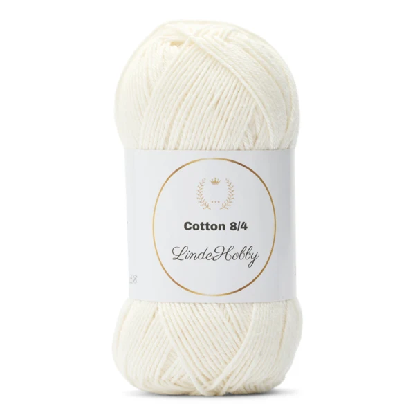 LindeHobby Cotton 8/4 020 Milk Sbiancato