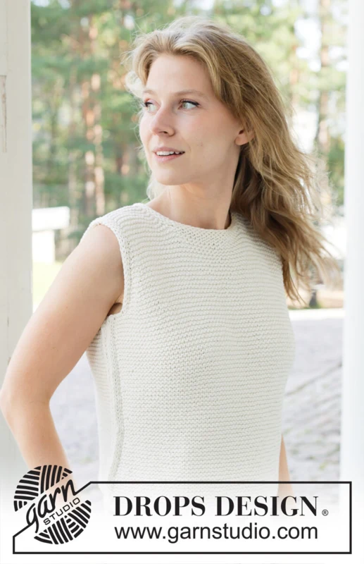 258-7 French Love Top by DROPS Design