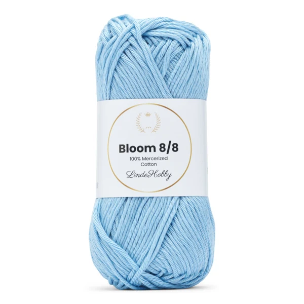 LindeHobby Bloom 8/8 Mercerized Cotton 28 Babyblå