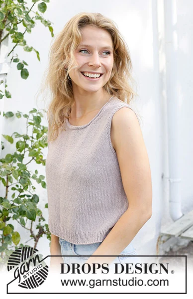 257-13 Wisteria Glow Top by DROPS Design