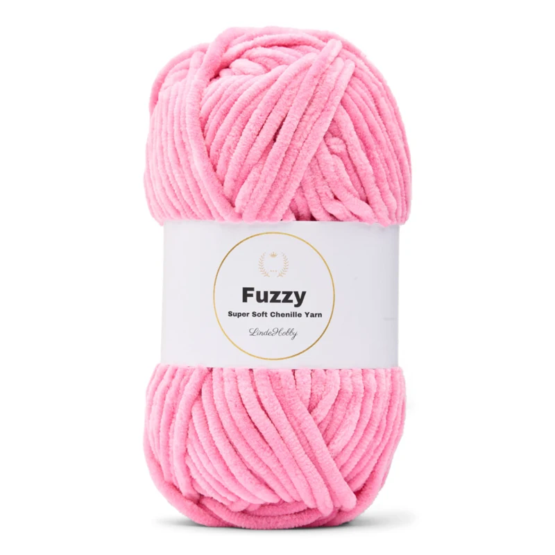 LindeHobby Fuzzy Chenille 14 Mørk lyserød