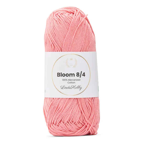 LindeHobby Bloom 8/4 Mercerized Cotton 11 Koralfarvet