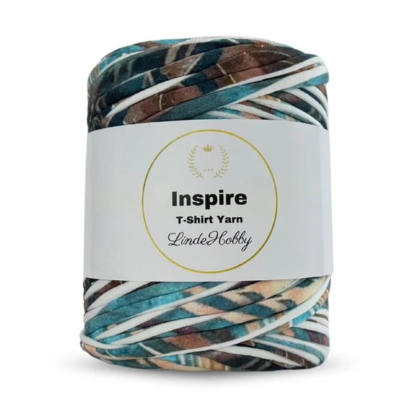 LindeHobby Inspire Print 11 Brunt og blåt naturmønster