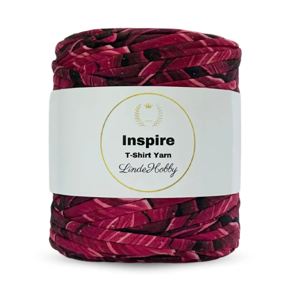 LindeHobby Inspire Print 141 Rød med blomster