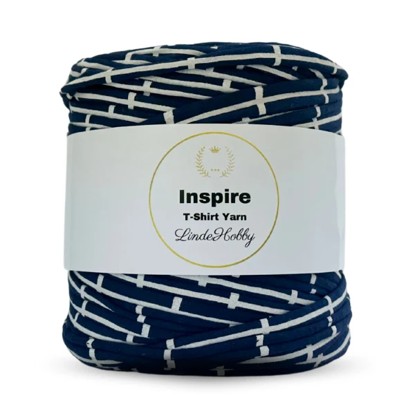 LindeHobby Inspire Print 35 Mørkeblå med hvidt tryk