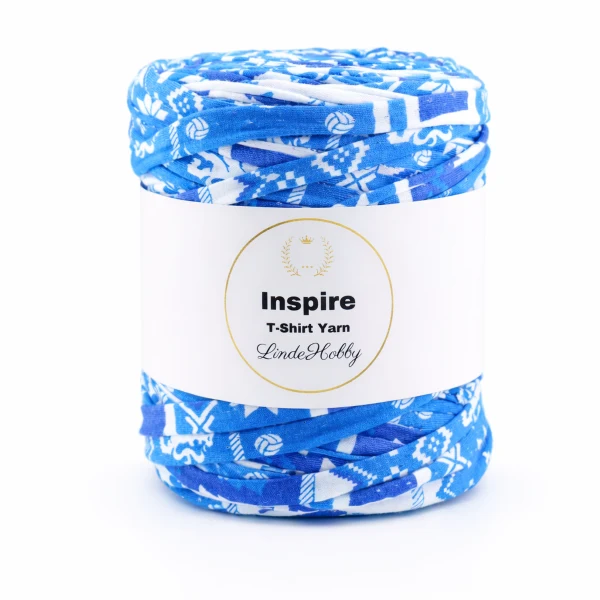 LindeHobby Inspire Print 30 Blå med hvidt tryk
