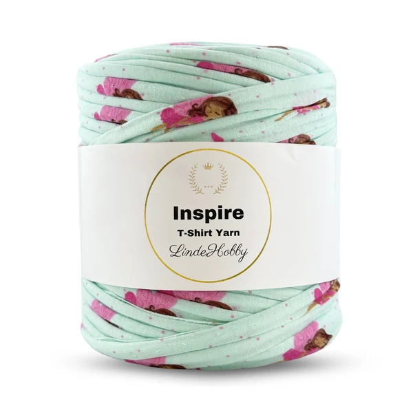 LindeHobby Inspire Print 59 Mint med lyserød fe
