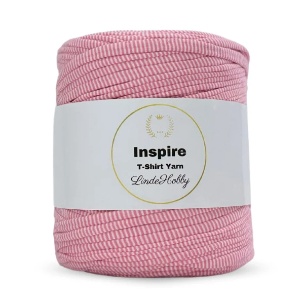 LindeHobby Inspire Print 99 Lyserød- og hvidstribet