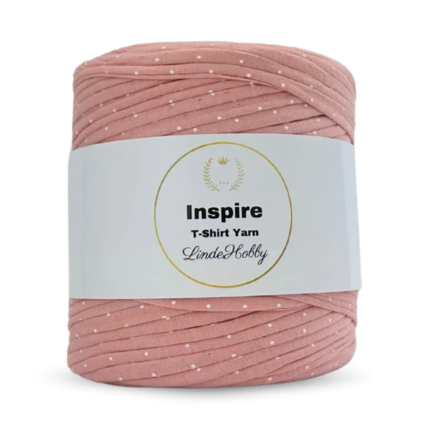LindeHobby Inspire Print 62 Fersken med hvide prikker