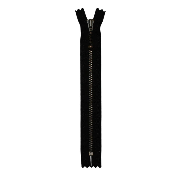 YKK Fast Lyslås Antik Messing 4 mm 14 cm 580 Sort