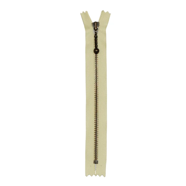KK Fast Lynlås Antik Messing 4 mm 17 cm 345 Duset gul